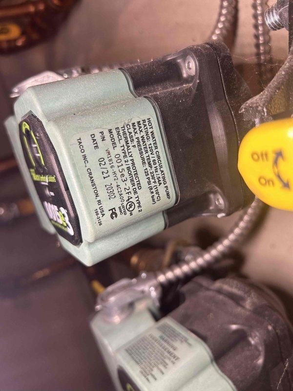 Responded to service call for in-floor heating system with suspected stuck valve and unusual hot water issues on a six-year-old IBC boiler. Upon investigation, system was producing excessive noise and releasing significant amounts of water when air bleeding was attempted. Diagnosed failed air valve (Schrader valve) on the expansion tank as the root cause of the problem. Replaced the defective Schrader valve with new component, bled air from the system, and conducted full operational testing to verify proper function. System restored to normal operation with no further issues detected.