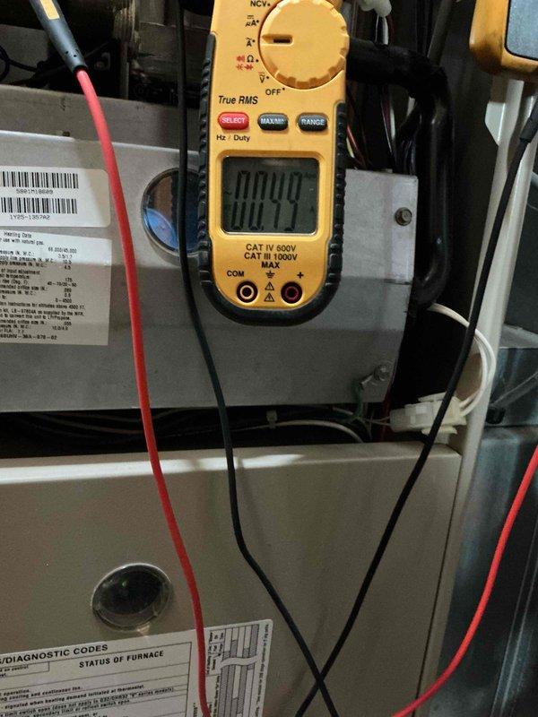 Performed comprehensive maintenance inspection on 25-year-old Lennox gas furnace. Conducted thorough system evaluation including igniter, flame sensor, gas valve operation, burners, control board, blower motor, draft inducer motor, and heat exchanger - all components found to be in good working condition. Verified temperature rise within manufacturer specifications and performed combustion analysis in both high and low fire modes with satisfactory results. Cleaned flame sensor and confirmed proper operation of all system components to ensure safe and efficient heating system performance.