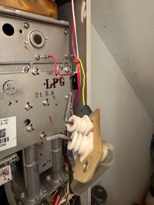 Performed routine maintenance service on an A.O. Smith tankless water heater unit. Flushed the tankless system to remove mineral buildup and sediment, cleaned the inlet filter to ensure proper water flow, and serviced the flame sensor and ignitor assembly to maintain optimal combustion efficiency. All components were inspected, cleaned, and confirmed to be operating within manufacturer specifications upon completion.