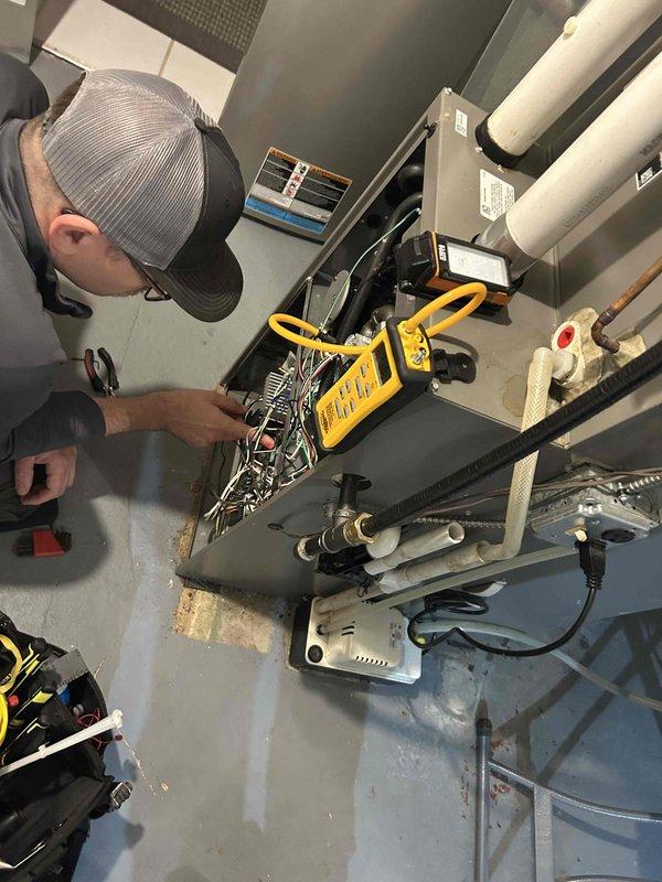 Completed comprehensive furnace tune-up on 2023 system following standard maintenance protocol. Following recent gas meter replacement by utility company, verified and confirmed all gas supply pressures were within manufacturer specifications using calibrated testing equipment. All system components inspected and found operating properly with no deficiencies noted.