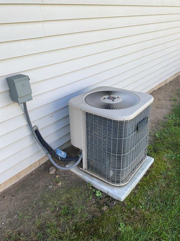 Completed comprehensive inspection of furnace and air conditioning system for non-member tune-up service. During heat exchanger inspection, discovered cracks in the eyelets that hold the cells together, creating an unsafe condition. Tagged out furnace due to compromised heat exchanger integrity, though remaining furnace components were found to be in good operational condition. Customer declined air conditioner service at this time as she is considering full system replacement. Advisor scheduled to provide estimate for new equipment installation.