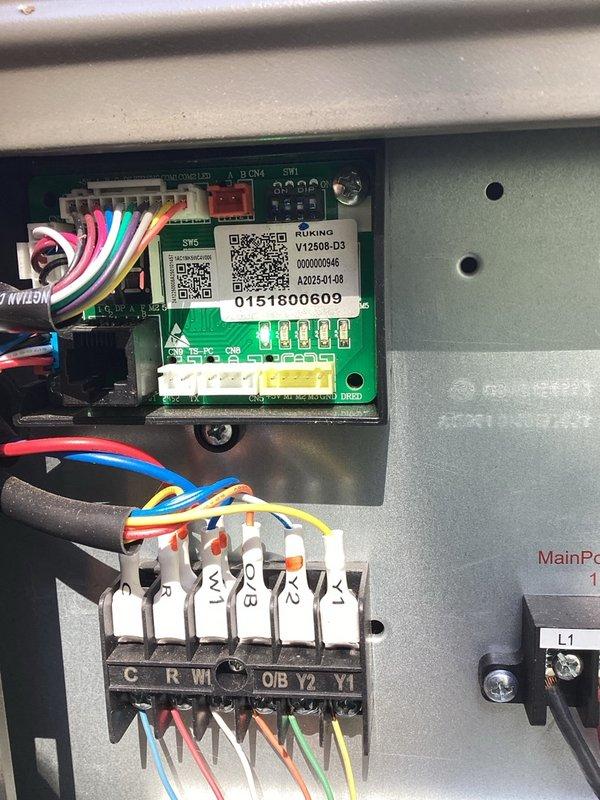 Performed comprehensive commissioning and verification on three EL18KSLV side discharge heat pump systems. Verified and adjusted all dipswitch settings on control boards, confirmed proper refrigerant charge levels on all three units, and inspected air filters, blower speeds, and control configurations for each indoor air handler. 

Programmed and configured VisionPro thermostats with scheduling parameters and verified all settings for proper system operation. Confirmed humidifier functionality with setpoint at 35% relative humidity. Tested HRV ventilator operation and confirmed normal performance across all mechanical ventilation components.

Identified condensate drainage concern on garage unit due to previous freeze-up during extreme cold weather conditions and currently evaluating alternative drain routing solutions. Discussed thermostat compatibility limitations with two-wire configuration that necessitated VisionPro installation instead of originally specified E30 models, explorin