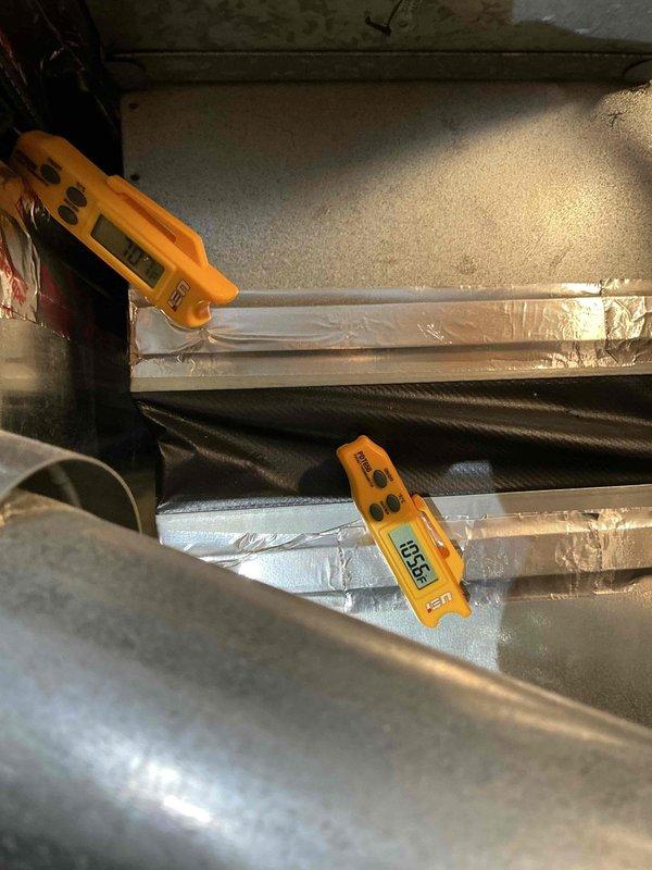 Completed annual heating maintenance on a 6-year-old furnace system under maintenance agreement. Performed comprehensive tune-up including filter inspection, heat exchanger visual inspection confirming no cracks, HSI ohm testing within specifications, flame rod cleaning, and verification of inducer and blower motor amp draws within normal range. Confirmed drain line clear, temperature rise at 35°F, and system heating properly with no issues identified.