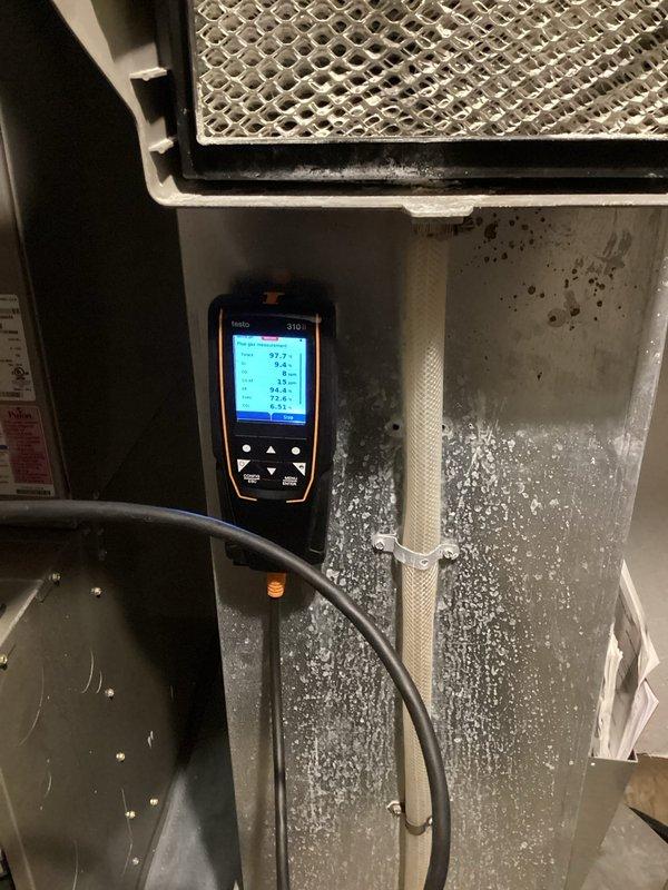 Completed comprehensive fall tune-up and preventive maintenance on Bryant high-efficiency furnace in preparation for heating season. Performed thorough system evaluation including flame sensor inspection and cleaning, gas pressure verification, electrical connection assessment, and temperature split measurements. All components found operating within normal parameters with clean filter and proper heat distribution. System confirmed safe and ready for winter operation.