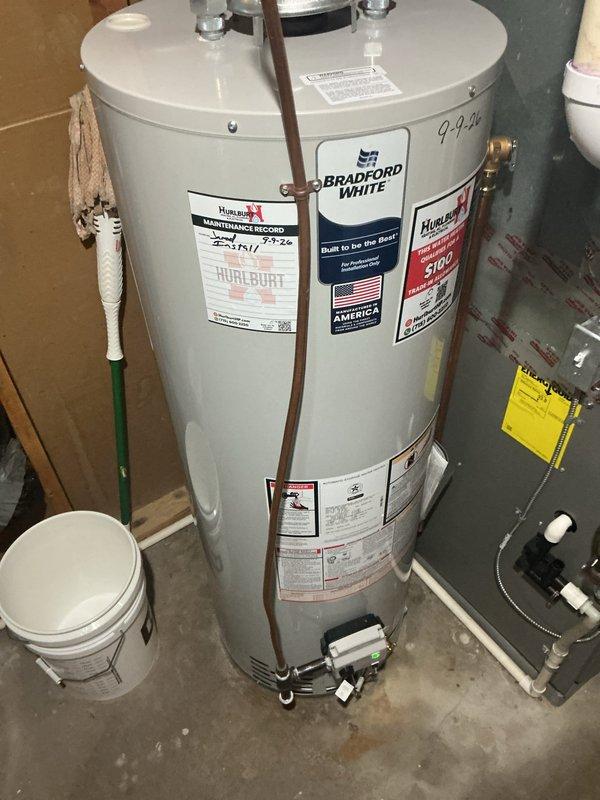 Responded to service call for Bradford White tanked water heater that had stopped producing hot water in a single family residence. Upon arrival, diagnosed that the pilot light had extinguished, causing complete loss of heating function. Successfully relit pilot light and verified proper ignition and burner operation, restoring full hot water service to the home.