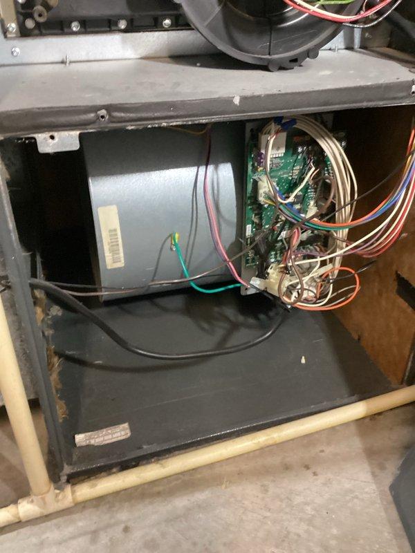 Completed comprehensive furnace tune-up and pre-season maintenance on 18-year-old heating system. Performed thorough inspection of all major components including venting, exhaust flue, burners, blower assembly, inducer motor, pressure switch, safety switches, and limit switches. Conducted camera inspection of heat exchanger to verify structural integrity and absence of cracks. Tested flame sensor and igniter for proper operation. Measured and verified gas pressures and combustion air supply within manufacturer specifications. Cycled system through multiple heating stages on both high and low settings to confirm safe and proper operation. All components functioning normally with no deficiencies noted. System verified ready for fall/winter heating season.
