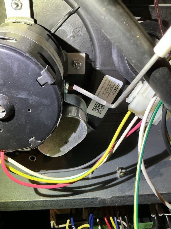 Completed scheduled heating maintenance on a 2-year-old furnace system operating under maintenance agreement. Performed comprehensive tune-up including inspection of blower motor assembly, electrical connections, and wire harnesses. System found to be functioning properly with all components operating within normal parameters; no repairs or upgrades required at this time.