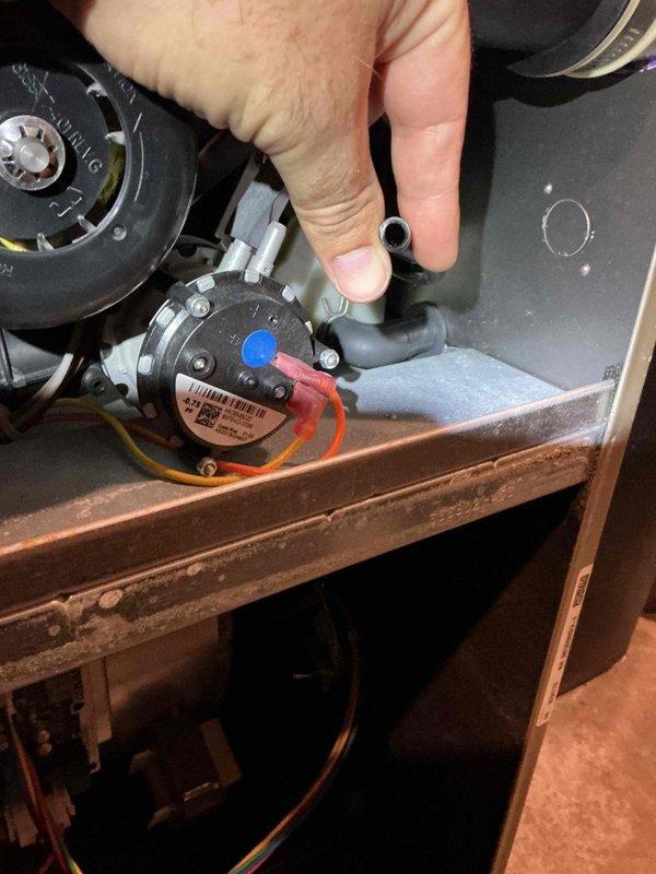 Performed comprehensive maintenance inspection on six-year-old Carrier furnace. Verified ignition and flame safety systems operating properly, confirmed gas valve functionality, inspected burners and found in good condition, and measured amp draws within specifications. Cleaned flame sensor, replaced air filter, confirmed blower wheel cleanliness, inspected heat exchanger with no issues detected, performed combustion analysis with satisfactory results, and verified temperature rise within manufacturer specifications. All systems functioning properly with no deficiencies identified or recommendations needed at this time.