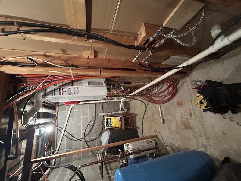 Performed scheduled maintenance on boiler heating system. Tested boiler operation and verified proper functionality of circulator pumps during heat-up cycle. Replaced batteries in system sensor and thermostat. Inspected expansion tank and confirmed proper condition. Verified system pressure at 15 psi within normal operating range. Conducted comprehensive inspection of all system components and confirmed equipment operating to manufacturer specifications.