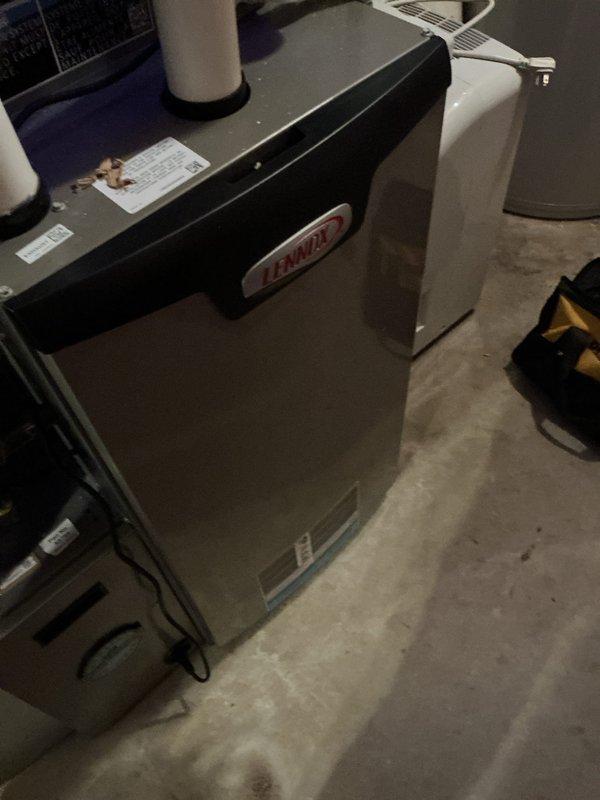 Completed Family Rewards preventative maintenance visit on a 9-month-old gas furnace and air conditioning system. Performed comprehensive tune-up including inspection of blower assembly, verified proper operation of all mechanical components, and replaced air filter. System operating within manufacturer specifications with no issues identified.