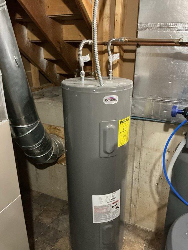 Responded to reported water heater concerns and irregular shower temperatures with audible thumping noise during use. Upon inspection, confirmed water heater is operating within normal parameters with no performance issues detected. Diagnosed failing Gerber shower cartridge causing temperature irregularities and thumping sound in primary bathroom. Identified failed diverter in secondary bathroom tub spout causing continuous water flow when not engaged. Submitted parts order for replacement Gerber shower cartridge and tub spout to resolve plumbing fixture issues.