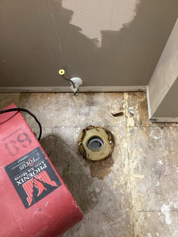 # Plumbing Service - Water Leak Inspection

Responded to service call for reported visible water leak with unknown source location. Performed comprehensive inspection of plumbing systems and water supply connections.

## Inspection Details

Conducted thorough examination of laundry area plumbing, including hot and cold water supply valves, appliance connections, and drainage systems. Inspected wall-mounted utility connections and drainage hose routing. Evaluated ceiling and wall areas showing signs of previous water damage and discoloration around pipe penetrations.

## Findings

No active leaks detected during inspection. All visible plumbing connections, supply valves, and drainage components showed no signs of current water seepage or moisture accumulation. Customer had not shut off water supply prior to inspection, allowing for assessment under normal operating conditions.

## Conclusion

Inspection revealed no plumbing deficiencies requiring immediate repair. Documented conditions