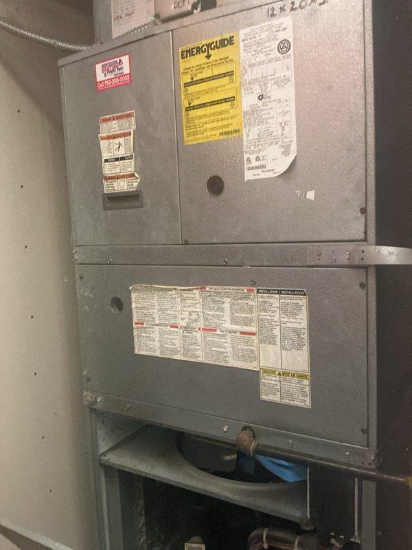 Completed annual heating maintenance on 20-year-old Magic Pack furnace unit. Performed comprehensive tune-up with all components testing within specification. Installed 12x20x1 filter. Conducted combustion analysis revealing elevated carbon monoxide levels at 113 ppm after fire. Visual inspection of heat exchanger identified corrosion and rust on interior tubes with no definitive cracks present. Unit deemed safe for continued operation at this time.