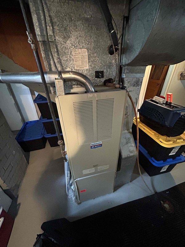 Completed routine heating maintenance visit on 1988 furnace unit under membership agreement. Performed comprehensive furnace tune-up and heating system check with no reported issues found. Unit remains in good operating condition with proper flame characteristics observed, though heat exchanger visual inspection was limited due to camera equipment malfunction.