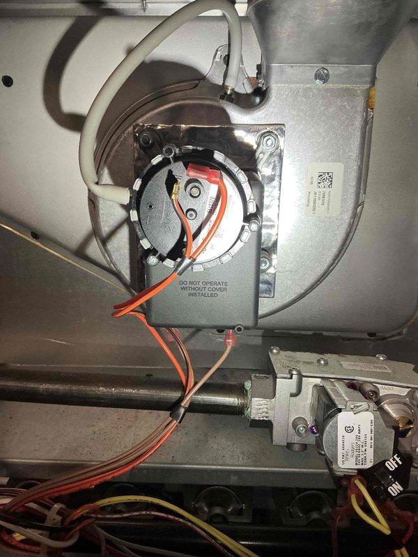Performed comprehensive maintenance inspection on 16-year-old York furnace system. Verified ignition and flame safety systems operating properly, confirmed burners clean and heat exchanger in good condition. Adjusted gas pressure from low reading to manufacturer specification of 3.5" WC. Verified amp draws within acceptable range, combustion analysis satisfactory, blower wheel clean, control board functioning correctly, and temperature rise within specification. Replaced air filter. All system components operating as designed with no deficiencies noted.