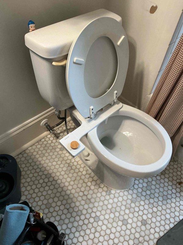 Responded to a residential plumbing call for a leaking toilet supply line. Upon inspection, discovered the existing supply line was missing a critical gasket, causing water leakage at the connection point. Removed the defective shut-off valve and old supply line. Installed a new shut-off valve with proper sealing and replaced the toilet supply line with a new braided stainless steel flex line, ensuring all connections were properly gasketed and tightened to manufacturer specifications. Tested the system for leaks and verified proper water flow to the toilet tank. All connections remained dry under pressure, and the toilet filled and flushed normally upon completion.