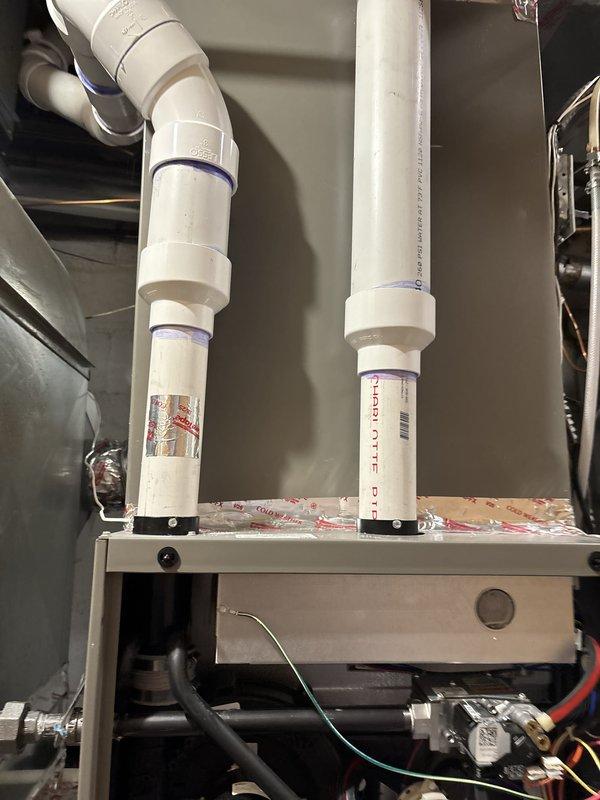 Performed comprehensive maintenance on newly installed 2026 furnace system. Conducted full system inspection including thermostat operation, air filter condition, condensate drain, blower motor, inducer motor, capacitor, and electrical wiring connections—all components verified operational. Evaluated temperature split across system and confirmed within acceptable parameters. Inspected critical furnace components including heat exchanger for cracks or deterioration, hot surface igniter, flame sensor, and measured gas supply pressure—all readings normal. Replaced 5-inch media filter as part of maintenance service. Homeowner advised this would be the final complimentary filter replacement and future filter changes would incur standard service charges. Documented outdoor AC installation concern requiring follow-up attention and submitted separate service request form for resolution. System operating normally with no deficiencies noted at time of service completion.