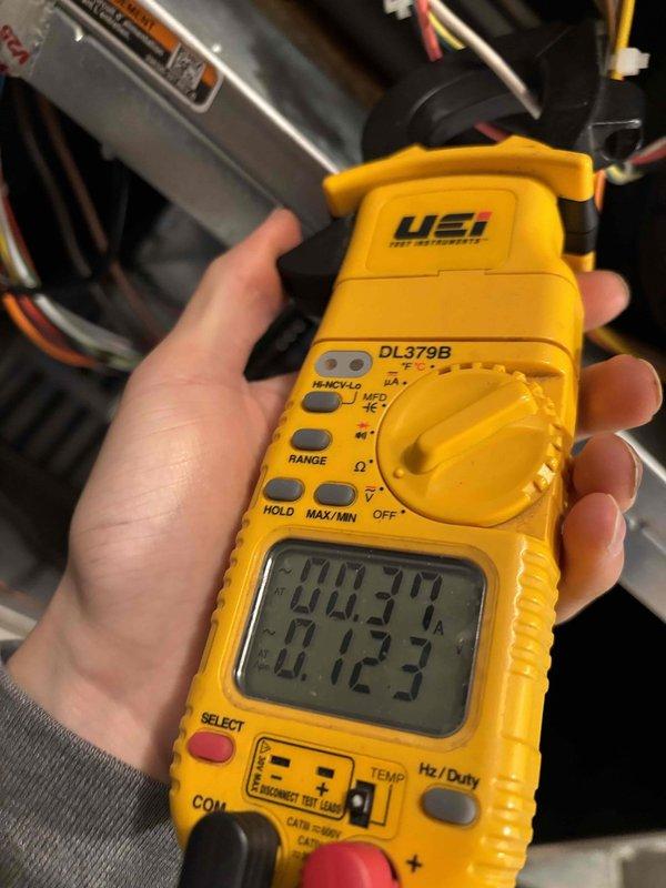 Completed annual maintenance on a 3-year-old furnace system under membership agreement. Performed comprehensive inspection including thermostat operation, blower motor, inducer motor, electrical wiring, temperature split, heat exchanger, igniter, flame sensor, and gas pressure—all found within normal operating parameters. Discovered water accumulation on top furnace cabinet caused by improper drain trap and drain hose installation. Removed, cleaned, and properly reinstalled drain trap and drain hose, resolving water leak issue with no further leakage observed during system operation. Homeowner provided filter for replacement during service visit. System is operating normally and efficiently at conclusion of maintenance visit.
