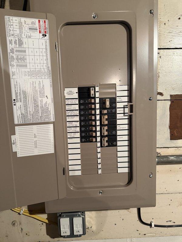 Responded to callback for water heater with no hot water and tripping breaker. Tested water heater operation and inspected all electrical connections at unit, confirming proper voltage and secure wiring. Upon restoring power to 30-amp circuit, observed abnormal humming and popping sounds originating from main electrical panel. Determined issue extends beyond plumbing scope to electrical system. Referred to licensed electrician for breaker and panel inspection to resolve power supply issue before proceeding with water heater service.