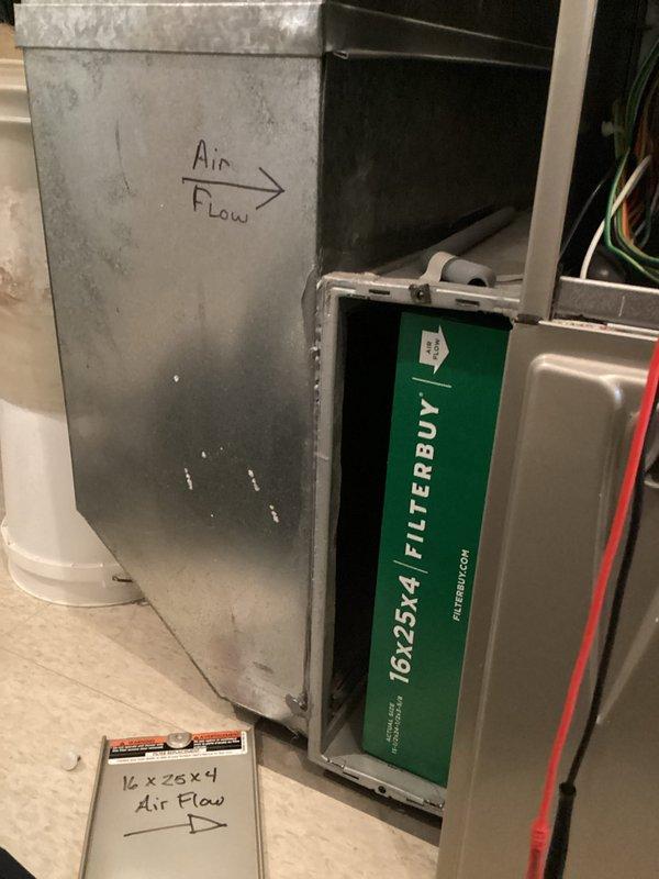 Completed comprehensive furnace tune-up on 13-14 year old heating system. Performed full system inspection, verified electrical performance using diagnostic meter with readings within normal parameters, confirmed proper airflow through ductwork and 16x25x4 filtration system. System is clean, operating safely, and ready for continued service.