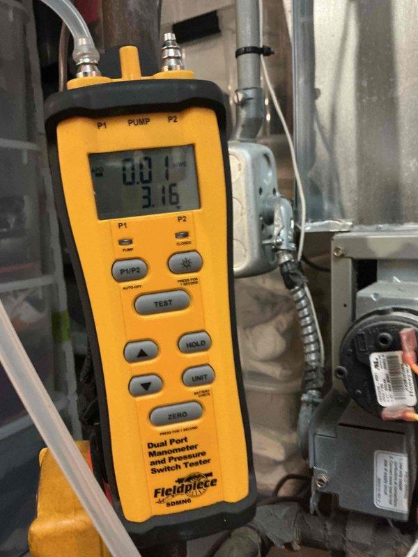 Completed annual fall heating maintenance on a 17-year-old Payne furnace. Performed comprehensive tune-up including verification of ignition and flame safety systems, gas valve operation, electrical amp draws, control board functionality, heat exchanger integrity, combustion analysis, and temperature rise measurements—all found to be within manufacturer specifications. Identified blower motor with oil leak and reviewed replacement options with homeowner.