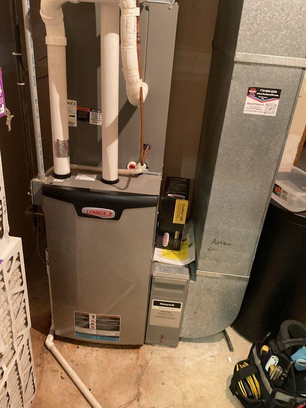Completed comprehensive heating maintenance tune-up on 7-year-old Lennox furnace system as part of rewards membership agreement. Performed full system inspection, verified all safety controls, checked electrical connections, tested ignition sequence, inspected heat exchanger, cleaned burner assembly, and confirmed proper airflow and combustion efficiency. All components found operating within manufacturer specifications with no deficiencies noted.