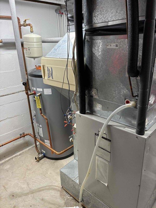 Completed comprehensive boiler preventive maintenance and tune-up on three-year-old unit with hydronic heating distribution system. Performed full inspection per manufacturer specifications including combustion analysis, safety control testing, and verification of all zone circulation pumps and manifold valves. System tested and confirmed operational for winter heating season with all components functioning within normal parameters.