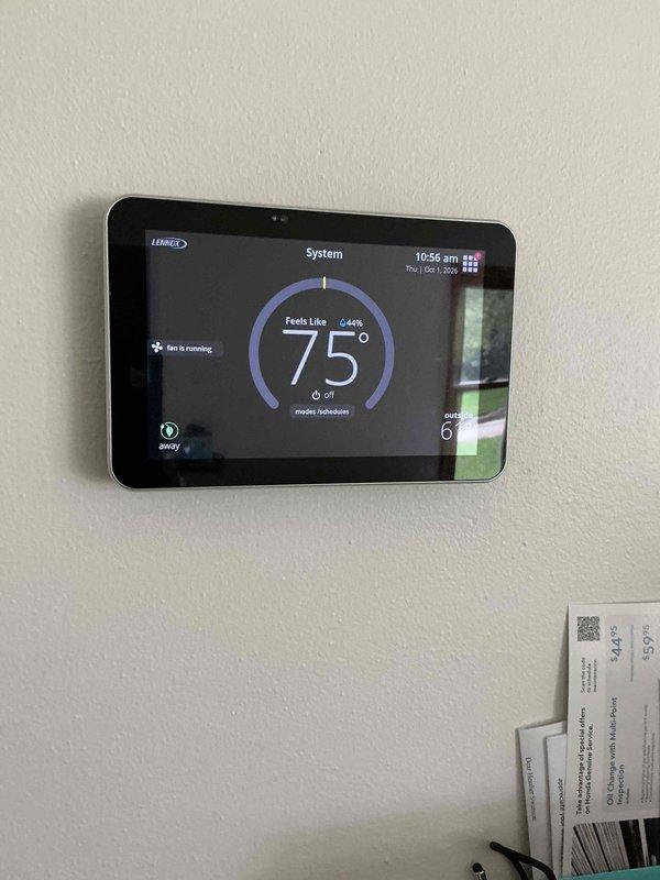Completed comprehensive tune-up on 2-year-old Lennox heat pump system with gas furnace backup. Cleaned flame rod and verified hot surface ignitor ohms within manufacturer specifications. Measured inducer motor amperage and confirmed proper operation. Tested all heating stages including heat pump mode, stage 1 gas heat, and stage 2 gas heat operation through S30 thermostat. Conducted combustion analysis with readings showing carbon monoxide at 50 ppm. All system components functioning properly and heating effectively. Noted outdoor coil fins require cleaning for optimal air conditioning performance when needed for cooling season.