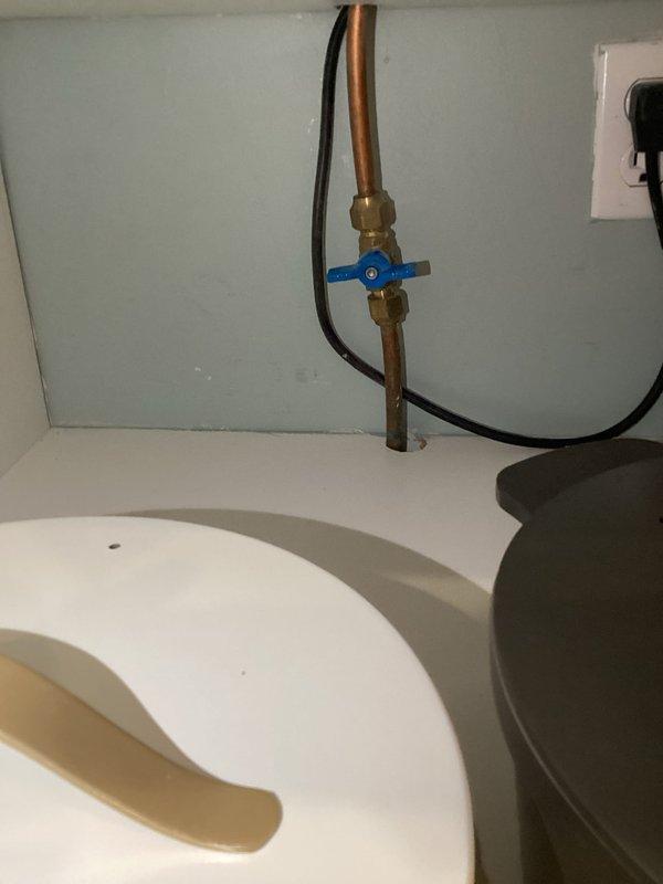 Responded to service call for reported gas leak originating from countertop insert. Upon arrival, gas supply had already been shut off by utility company. After assessment, informed customer that gas line repairs and leak detection fall outside our scope of HVAC services and recommended contacting a licensed gas plumber for proper diagnosis and repair of the 20-year-old gas lines.