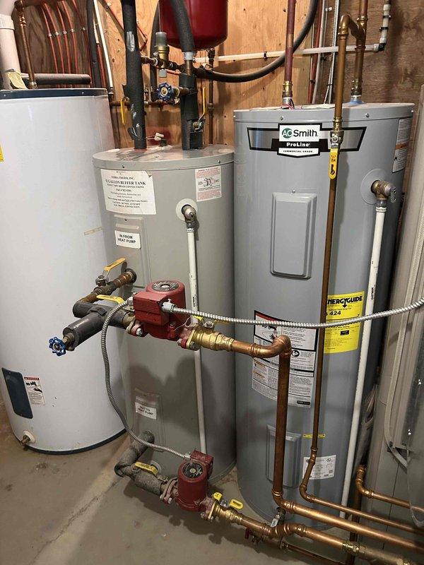 Completed comprehensive geothermal system maintenance on a 3-year-old unit, including routine testing of all components, bleeding air from the loop field, and verifying proper operation of the infloor heating system. Investigated customer concerns regarding potential animal damage to exterior equipment box and unusual noise when unit was moved. All equipment tested and verified to be operating within normal parameters following maintenance procedures.