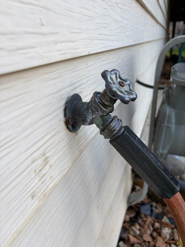 Responded to service call for multiple plumbing issues at residential property. Addressed two leaking exterior hose bibs mounted on vinyl siding, performing necessary repairs to restore proper function and eliminate water waste. In bathroom, diagnosed continuously running toilet caused by malfunctioning fill valve. Replaced defective fill valve with new unit and installed new angle stop valve to ensure reliable water supply control and proper shut-off capability. All fixtures tested and verified operational upon completion.