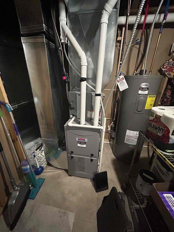 Responded to scheduled furnace tune-up on a 9-year-old unit with no reported issues. During routine maintenance inspection, discovered a hole in the primary cell of the heat exchanger and documented the failure with camera inspection. Showed homeowner the compromised heat exchanger condition and explained the safety concern. Immediately tagged out the furnace and shut off gas supply to prevent potential carbon monoxide hazard. Verified remainder of furnace components tested within acceptable parameters. Coordinated with parts department to check heat exchanger warranty coverage and availability, and scheduled service advisor visit for the following morning to provide equipment replacement estimate.