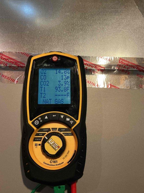 Performed comprehensive furnace tune-up on 10-year-old Lennox unit. Conducted complete system inspection including combustion analysis, which confirmed proper operation with oxygen levels at 14.2%, carbon dioxide at 3.9%, and safe carbon monoxide readings. Verified all mechanical components, tested safety controls, inspected heat exchanger, and confirmed proper venting. System operating efficiently with no issues found or repairs required.