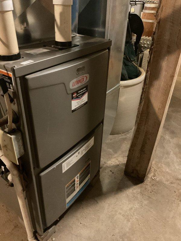 Replaced single-stage control board on Lennox furnace that was previously diagnosed during winter service call. Performed complete furnace tune-up and preventative maintenance as part of rewards membership service, including system inspection and operational testing. Verified proper furnace operation and confirmed all systems functioning correctly upon completion.