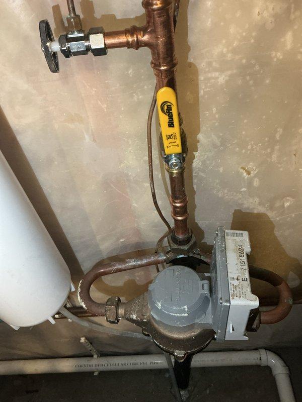 Responded to a callback for a pinhole leak in a copper pipe fitting that originated from a recent installation. Upon arrival, inspected the plumbing assembly and identified the leak at the first joint connection in the copper piping system near the gas meter installation. Utilized inspection camera equipment to verify the extent of the leak and assess surrounding pipe integrity. Repaired the defective fitting by replacing the compromised joint connection with proper materials and techniques. Tested the repair for leaks and verified system integrity. All work completed under warranty coverage.