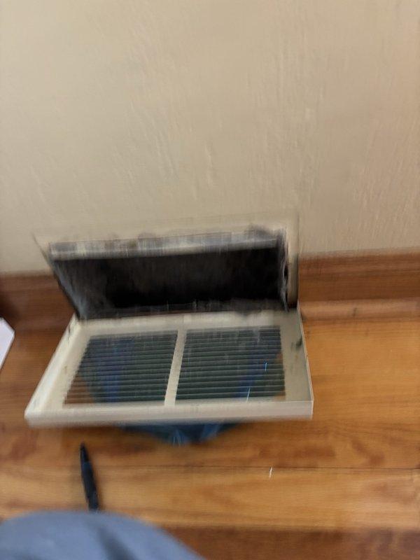 Completed whole home duct cleaning service with thorough removal of heavy lint accumulation throughout the ventilation system. Cleaned all accessible supply and return vents, removing significant dust, debris, and contaminant buildup from ductwork interior surfaces. System now restored to proper airflow efficiency with improved indoor air quality.