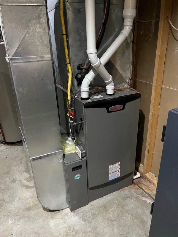 Completed comprehensive furnace tune-up on residential heating system, performing standard maintenance procedures per manufacturer specifications. Customer required two filters, with one provided for future replacement. All maintenance items documented on tune-up form with system found operating within normal parameters.