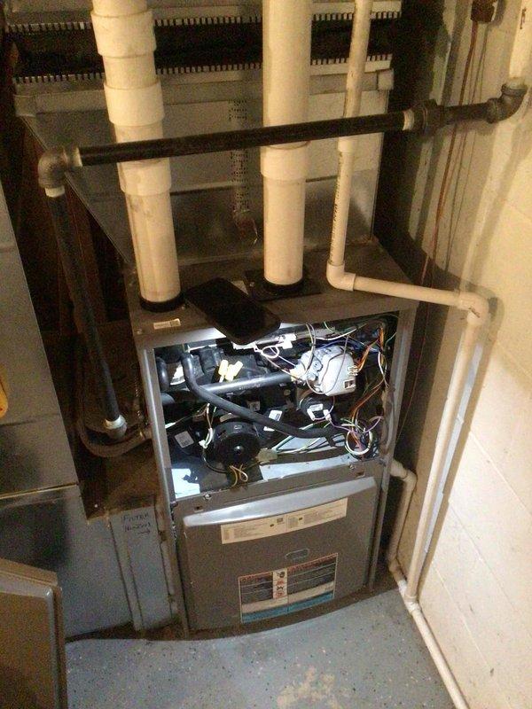 Completed comprehensive furnace tune-up on 8-year-old Lennox heating system. Performed full maintenance protocol including inspection of all components, electrical connections, and operational testing. Noted inducer motor producing slight noise during operation but remaining within acceptable operating parameters. All safety controls verified functional, system operating properly with no immediate service needs identified.