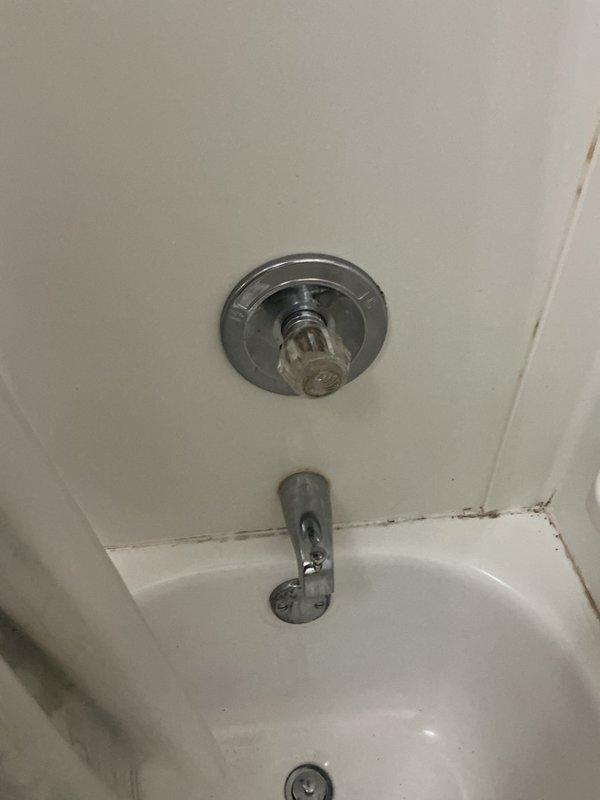 Responded to a burst outdoor spigot, inspected the affected supply line and hose bib, and replaced the failed hose bib to stop the leak and restore proper water flow. Completed the recurring plumbing inspection, verifying the tub spout, shower valve, and toilet with bidet attachment showed no leaks or damage, with only minor mildew staining noted along the tub caulk line.