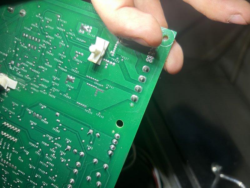 Responded to a no-heat call on a 3-year-old furnace displaying an E3.2 fault code. After verifying proper thermostat operation, I found the control board was not delivering adequate voltage to the inducer motor on a call for heat, measuring only approximately 80 V. Inspection of the control board's underside revealed a cold or insufficiently filled solder joint at the inducer connection. Replaced the failed control board to restore proper inducer operation and heating function.