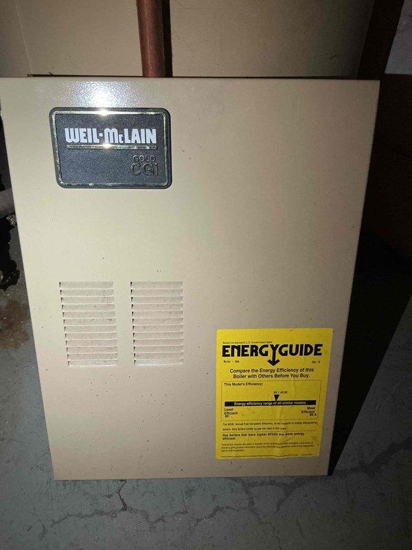 Performed annual maintenance on a Weil-McLain Gold CGi boiler (20+ years old), including cleaning of routine components and bleeding of the radiators to remove trapped air from the hydronic loop. Operated the boiler in heating mode to verify proper function, confirming normal operation of the circulator pump and zone valve components.