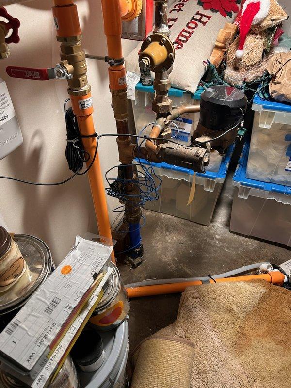 Responded to an active leak on the main water supply line and identified a pinhole failure in the 1.25" brass FIP ball valve as the source. Documented the condition with photos, provided repair estimates, and noted that scheduling and coordination are required to complete the valve replacement.
