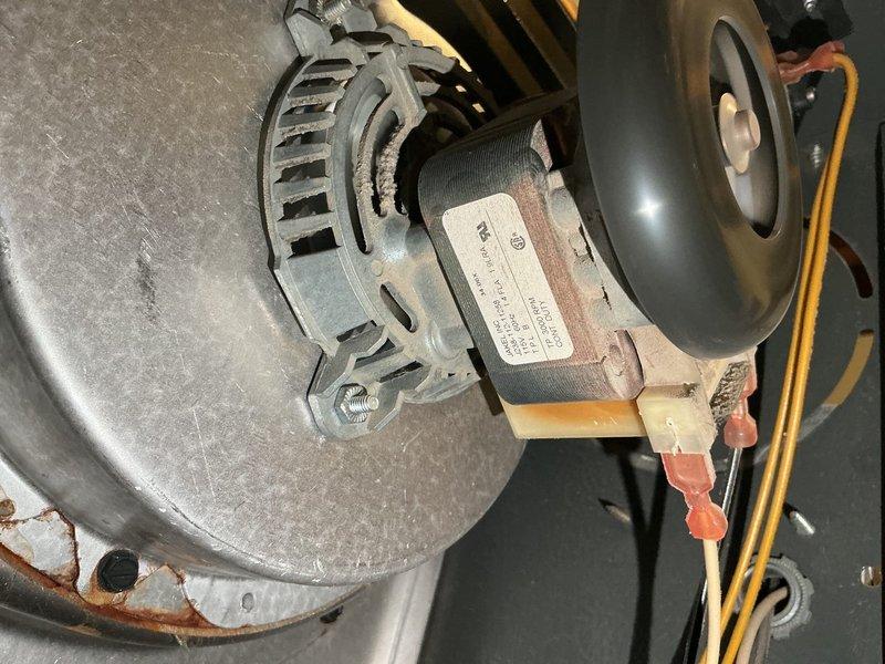 Performed a furnace tune-up and combustion analysis on a 20-year-old unit, which revealed failing ignition components, a failing inducer draft motor, an oil-leaking blower motor, and a heat exchanger with cracks and holes allowing visible flue gas leakage and carbon monoxide escaping from the cabinet during operation. The furnace was deemed unsafe to operate, and an estimate for furnace replacement was scheduled for the same day.