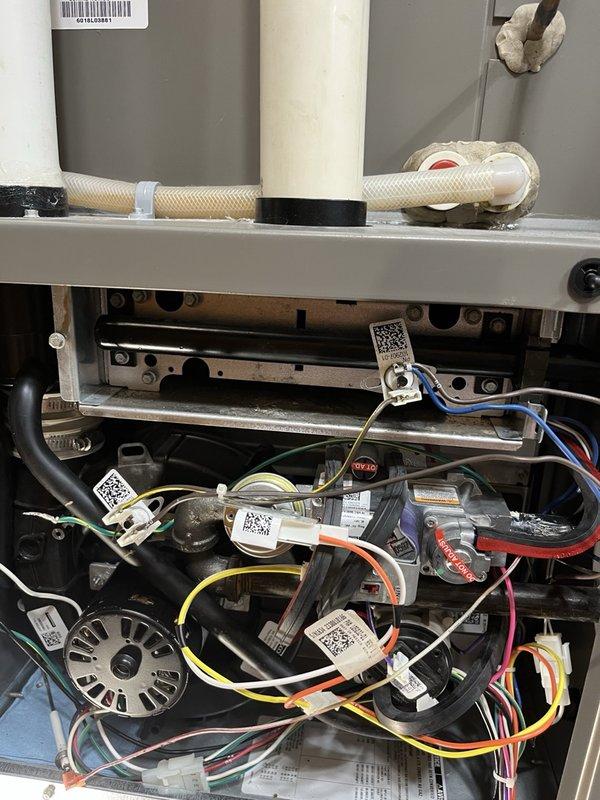 Replaced the burner assembly on the Lennox gas furnace under manufacturer parts warranty. Installed new burners, then tested system operation and verified the furnace performed as designed.