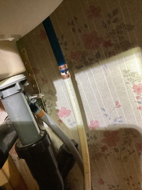 Supplied plumbing materials for residential installation project including PVC piping, copper fittings, and blue PEX tubing. Customer selected components for bathroom renovation requiring connection to existing plumbing system through wall cavity with proper insulation considerations.