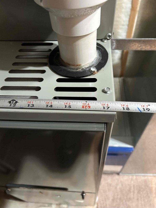 Responded to no heat call on 20-year-old Trane gas furnace with cracked heat exchanger. Performed comprehensive assessment of existing basement installation, documented equipment measurements and configuration including PVC vent piping and ductwork connections. Provided detailed replacement estimate for new furnace system while noting customer's intention to continue using existing heat pump for cooling until failure.