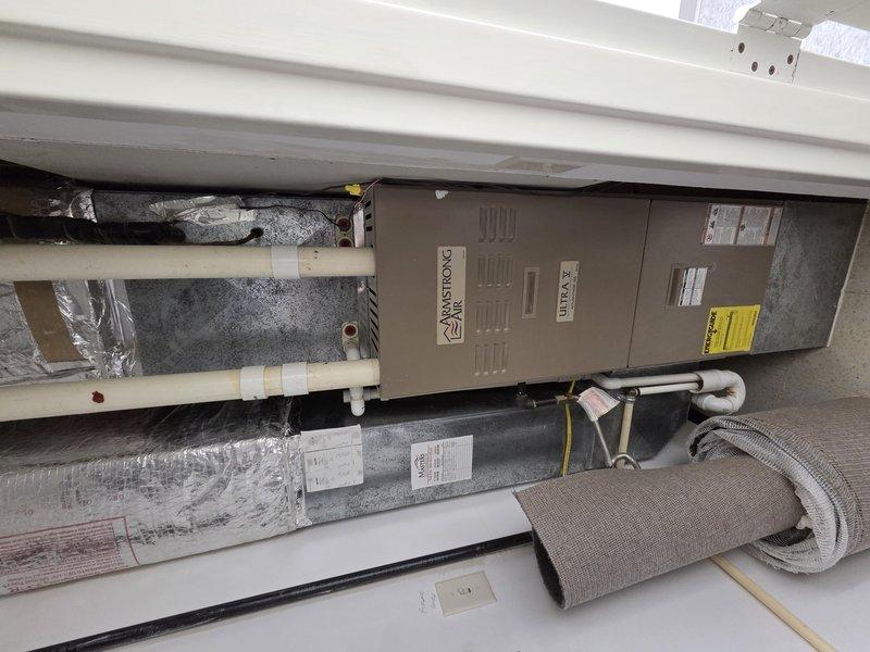 Completed first commercial prepaid cooling maintenance visit on single air conditioning system. Replaced 16x25x1 air filter and performed standard system inspection of Armstrong air handler unit located in attic space. Verified electrical panel connections, condensate drain line operation, and ductwork integrity. System operating within normal parameters upon completion.