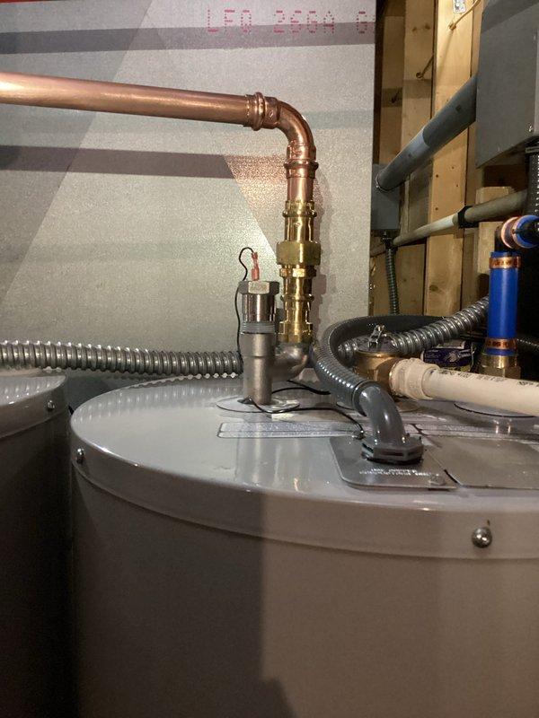 Returned to property to install customer-provided electronic anode rods in two residential water heaters. Removed existing anode rods from both units and successfully installed the new electronic anode rod assemblies in accordance with manufacturer specifications. Verified proper electrical connections and tested system operation to ensure correct functionality. All plumbing connections were inspected and confirmed secure with no leaks detected upon completion.