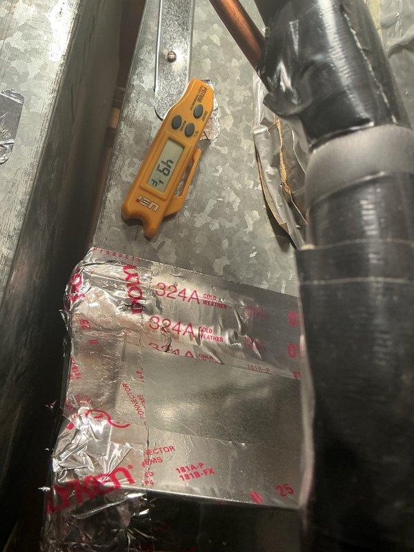 Performed spring startup and commissioning on recently installed HVAC system using R-32 refrigerant. Measured and verified system pressures, temperatures, and operational parameters with digital diagnostic equipment to ensure proper refrigerant charge and airflow. Initial startup was rescheduled due to ambient temperatures being too cold for accurate AC testing; returned when conditions were suitable to complete full system verification and confirm equipment is operating within manufacturer specifications.