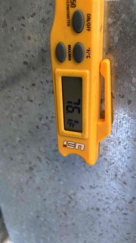 Completed furnace tune-up maintenance, including full system inspection and performance verification. Temperature readings were taken at multiple points to confirm proper operation, with supply air measuring 75°F and return air at 58.82°F, indicating appropriate temperature rise across the heat exchanger. System is operating within normal parameters and ready for continued service.